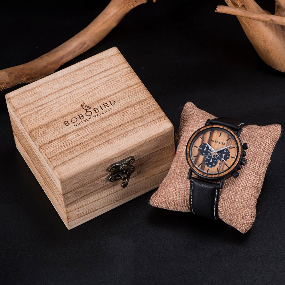 BOBO BIRD Holzchronograph 3ATM Hardlex