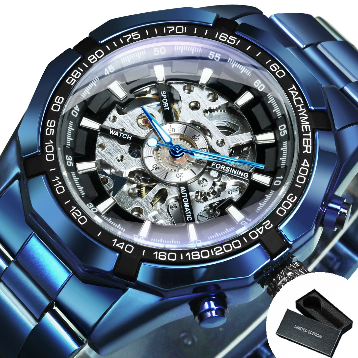 WINNER 188 Herren Automatik Skelettuhr Hardlex 3ATM