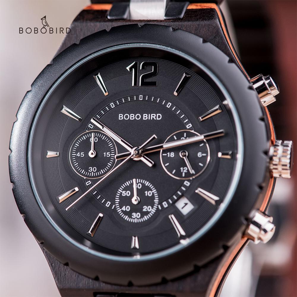BOBO BIRD Herren Holzchronograph 3ATM