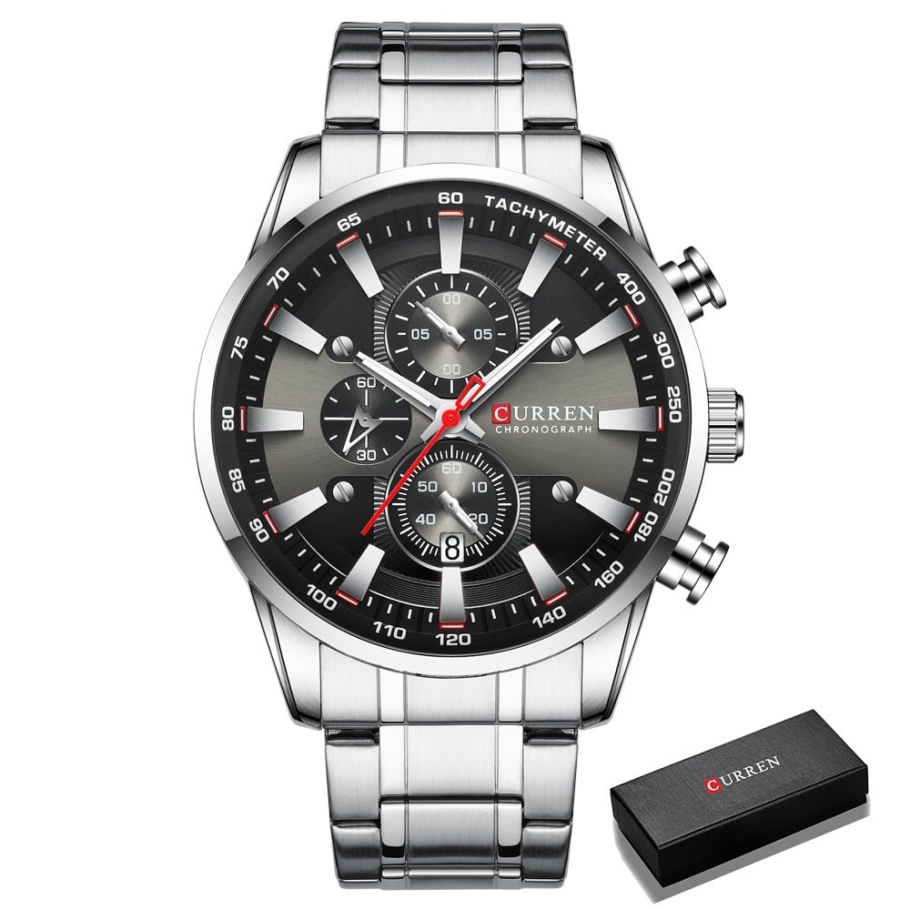 CURREN 8351 Designer Herren Chronograph 3ATM Hardlex