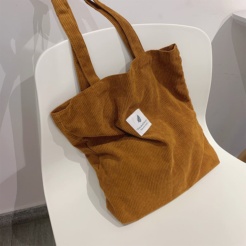 Buylor Damen Cord Schultertasche
