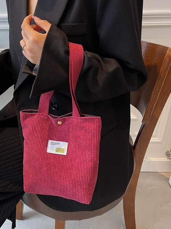 Buylor Damen Cord Schultertasche