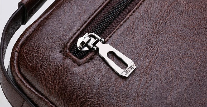 JEEP BULUO Herren Handtasche Umhängetasche aus hochwertigem Spaltleder