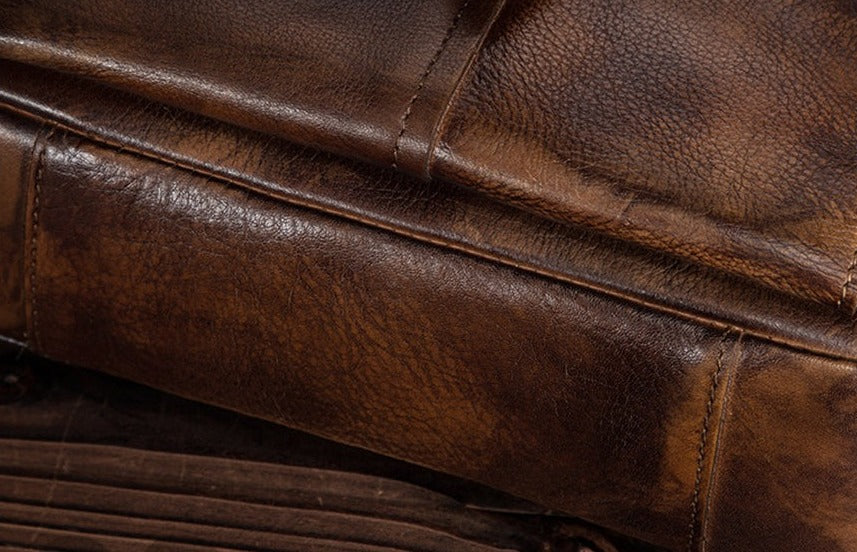 le'aokuu Herren Umhänge-Schultertasche Echtleder