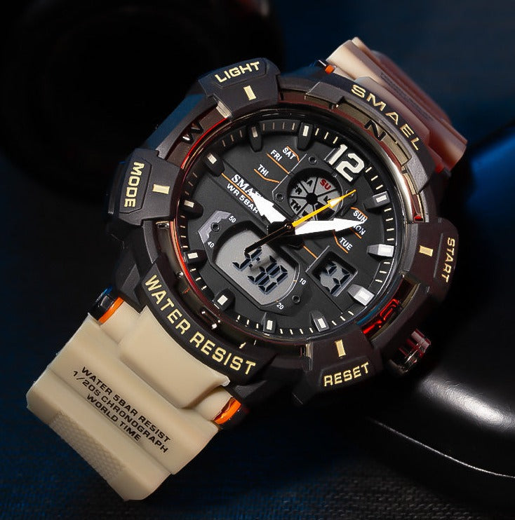 SMAEL SL-8045 Herren Sport-Chronograph 5ATM Dualanzeige