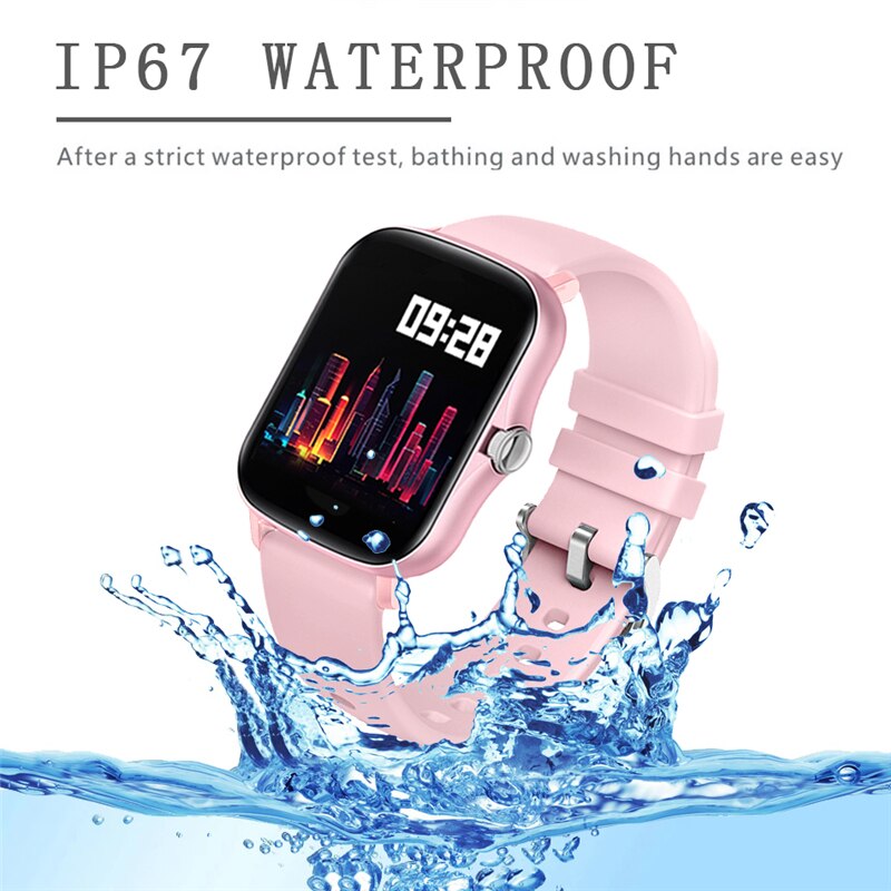 LIGE Damen Sport Smartwatch Android + IOS 3BAR Saphirglas
