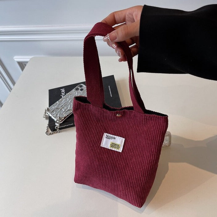 Buylor Damen Cord Schultertasche