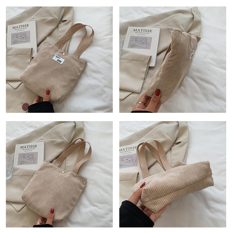 Buylor Damen Cord Schultertasche