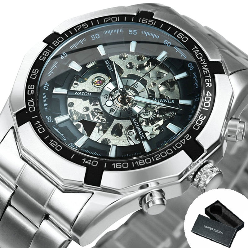 WINNER 188 Herren Automatik Skelettuhr Hardlex 3ATM