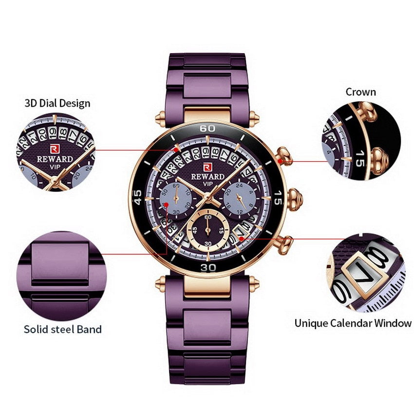 REWARD RD81018L Damen Business Chronograph 3ATM