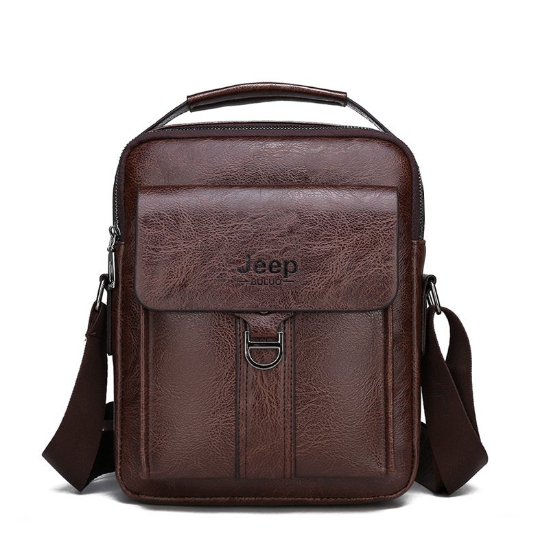 JEEP BULUO Herren Handtasche Umhängetasche aus hochwertigem Spaltleder