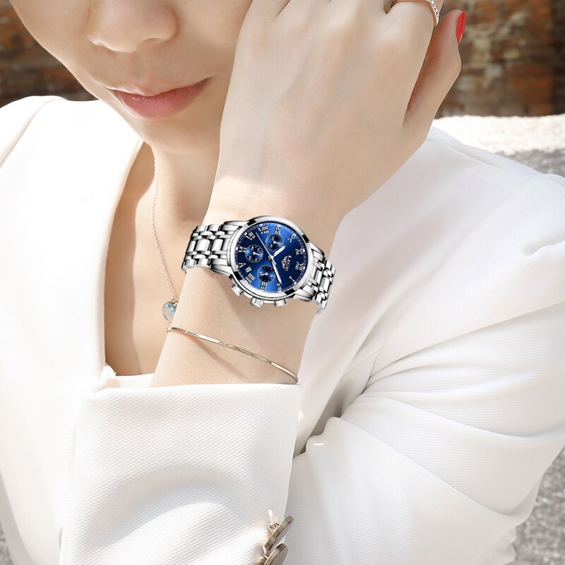 LIGE 9810 Damen Business Chronograph 3ATM