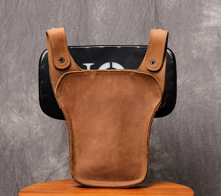 Motorrad Umhänge-Gürteltasche aus echtem Leder
