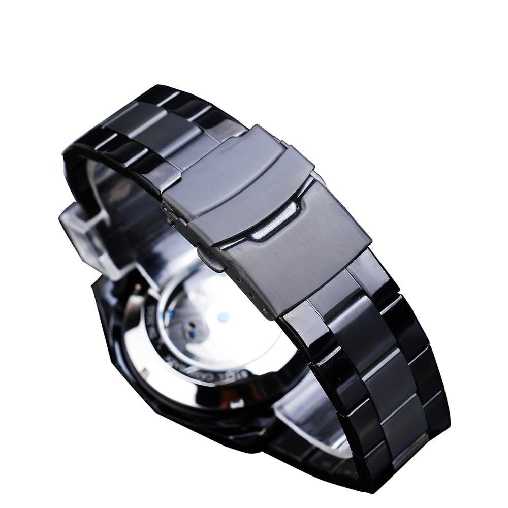 Forsining GMT1163-7 Automatik Herrenuhr Chronograph 3BAR Glas