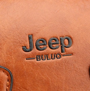 JEEP BULUO Herren Umhängetasche aus hochwertigem Spaltleder