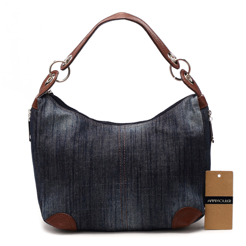 Annmouler Damen Jeans Schultertasche