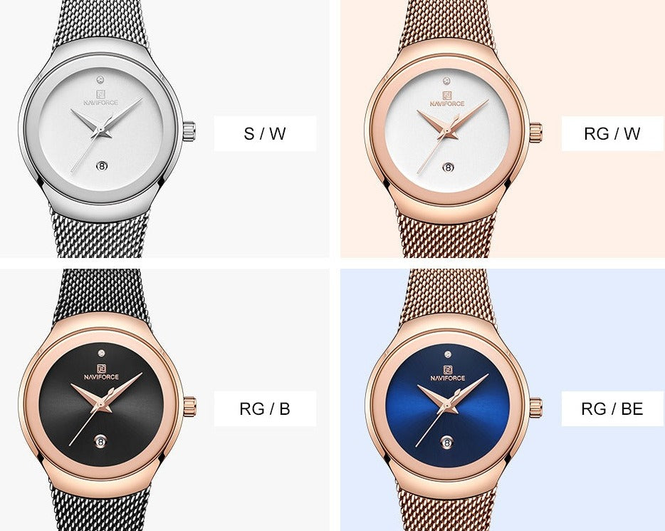 NAVIFORCE NF5004 Damen Analoguhr 3ATM