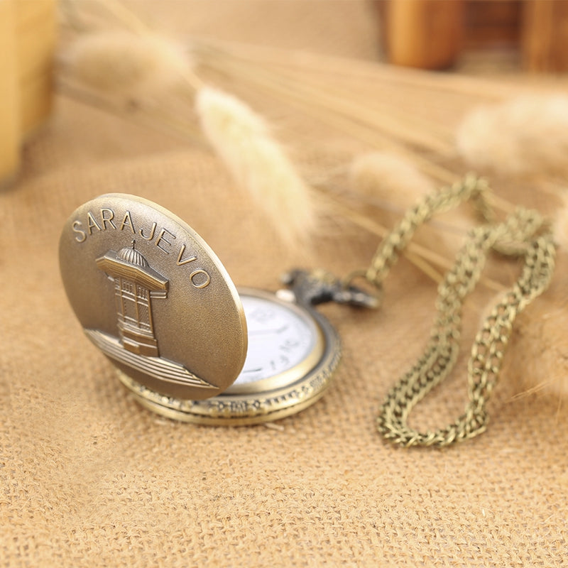 Quarz Taschenuhr Sarajevo Gravur