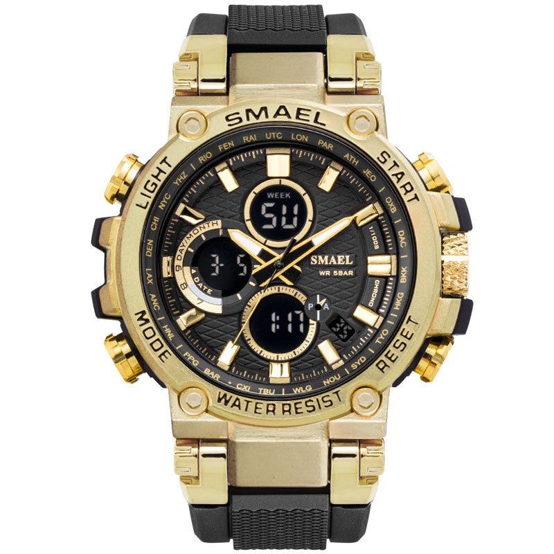 SMAEL SL-1803 Herren Sport-Chronograph 5ATM Dualanzeige