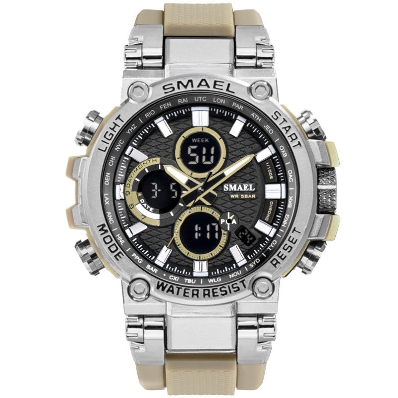 SMAEL SL-1803 Herren Sport-Chronograph 5ATM Dualanzeige