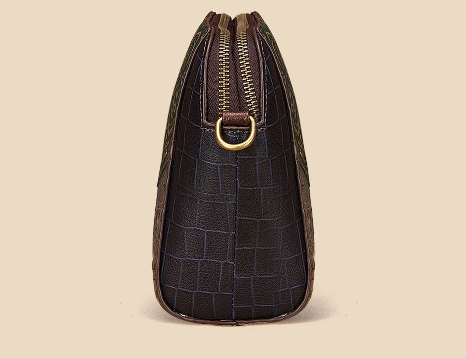 le'aokuu Damen Umhänge-Schultertasche Rindsleder