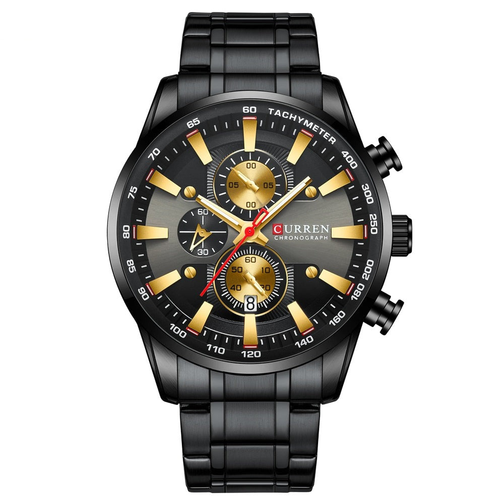 CURREN 8351 Designer Herren Chronograph 3ATM Hardlex