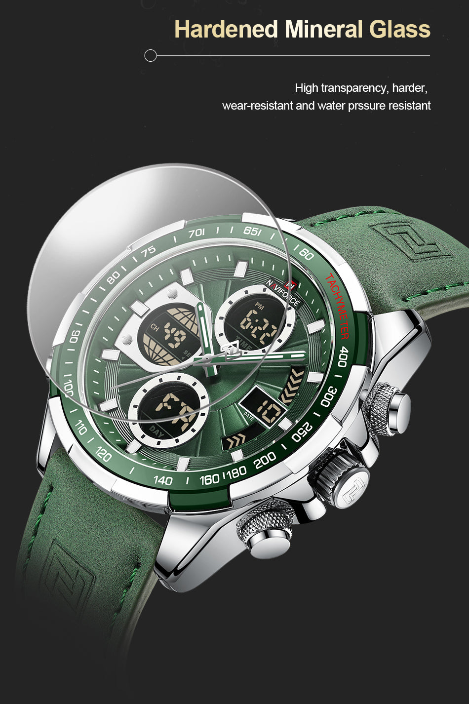 NAVIFORCE NF9197L Herren Militärchronograph 3BAR