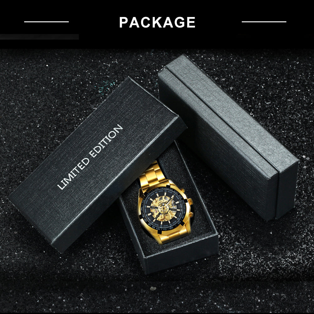 WINNER 188 Herren Automatik Skelettuhr Hardlex 3ATM