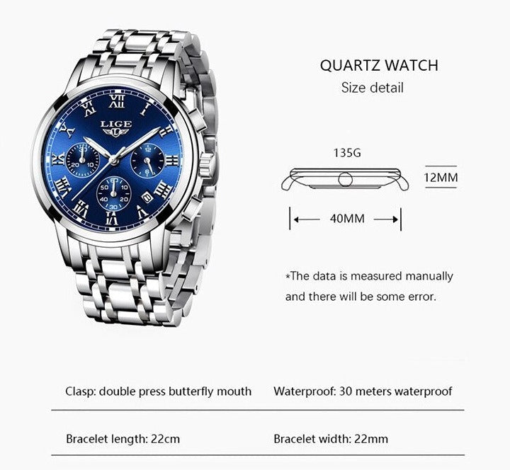LIGE 9810 Damen Business Chronograph 3ATM