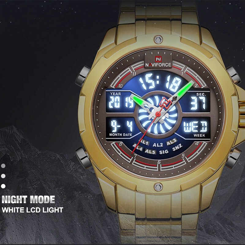 NAVIFORCE NF9170 Herren Militär Multifunktion Chronograph 3BAR