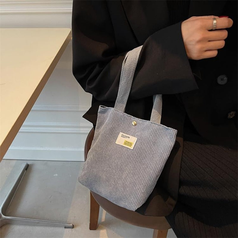 Buylor Damen Cord Schultertasche