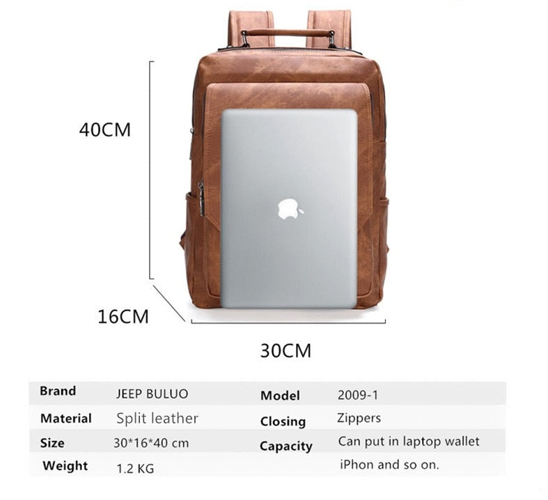 JEEP BULUO Leder Rucksack