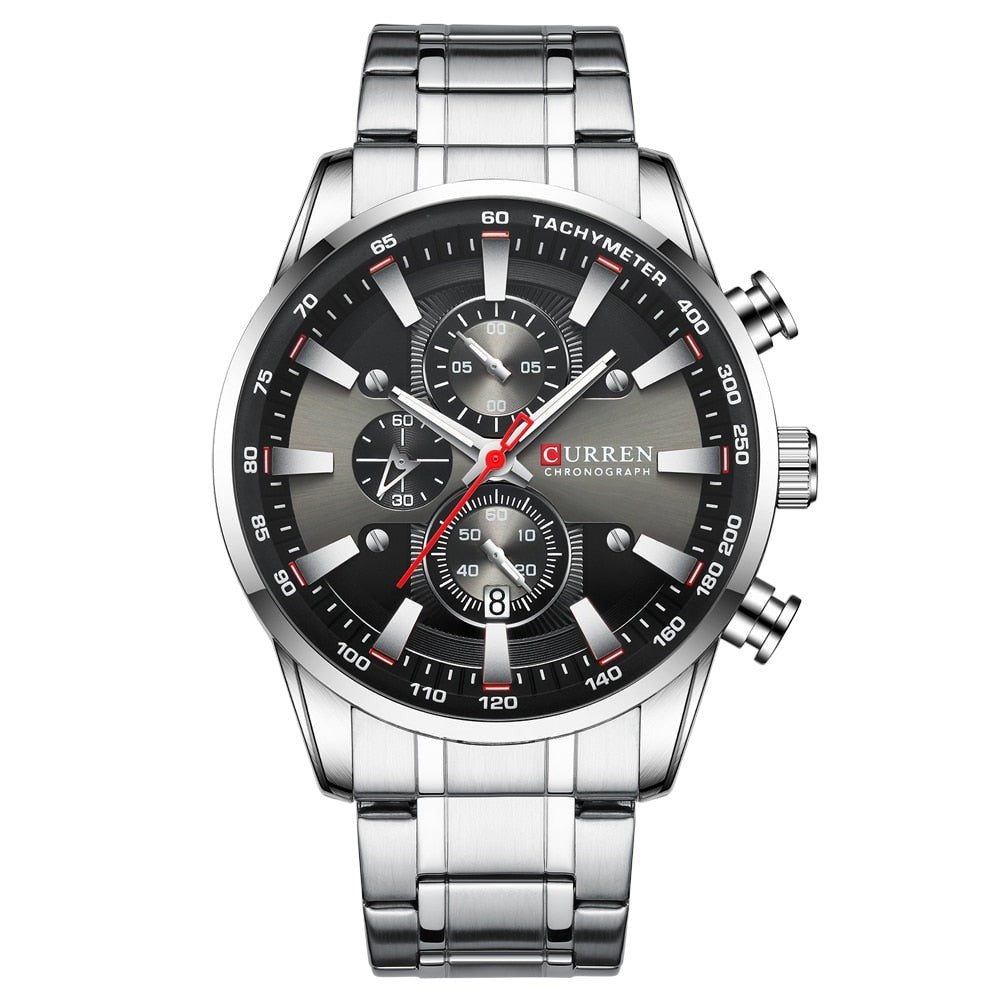 CURREN 8351 Designer Herren Chronograph 3ATM Hardlex