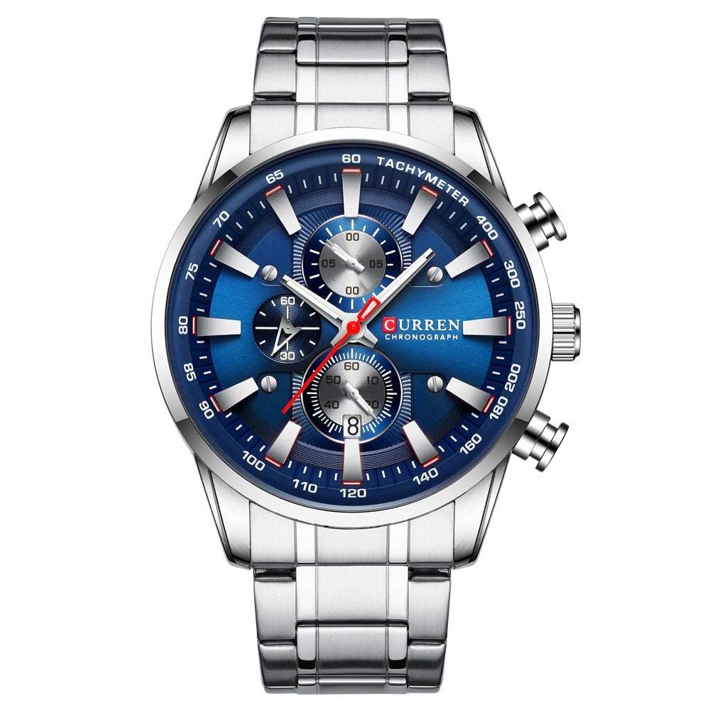 CURREN 8351 Designer Herren Chronograph 3ATM Hardlex