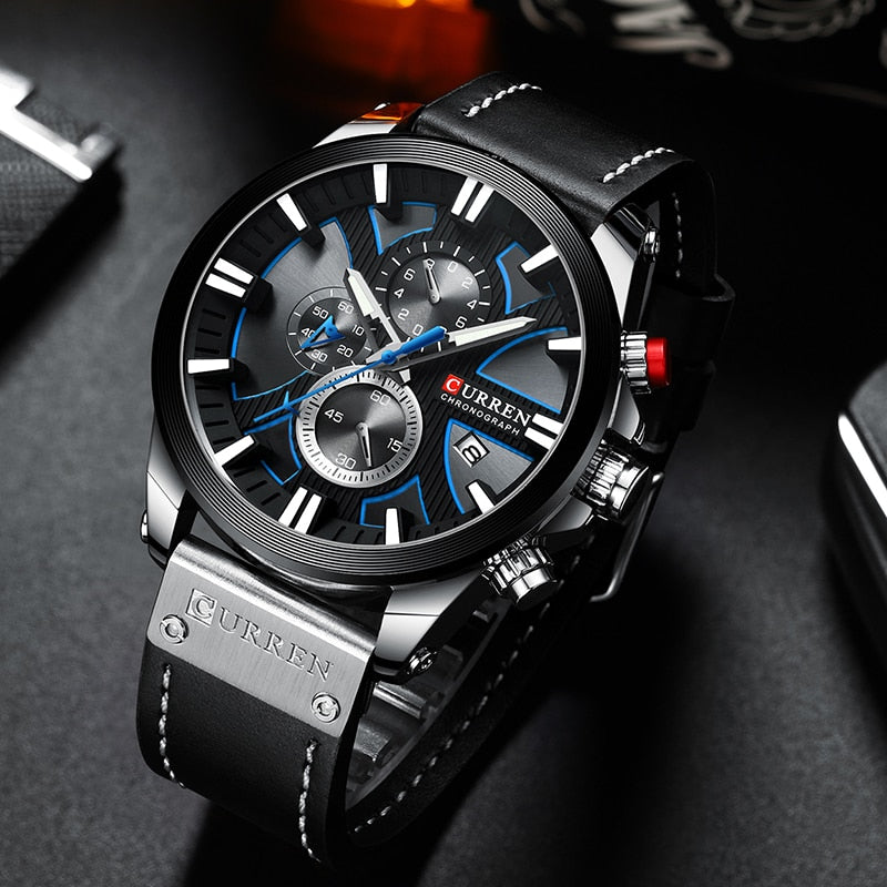 CURREN CR-8346 Analog Herren Chronograph 3ATM