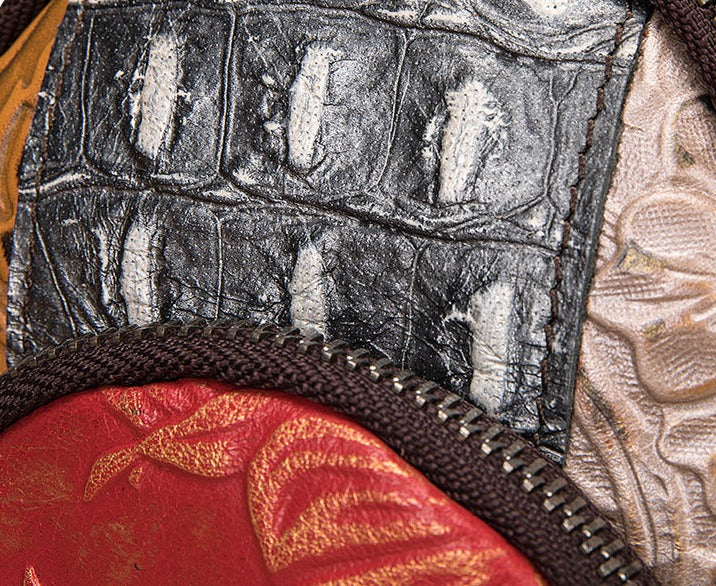 le'aokuu Damen Umhänge-Schultertasche Rindsleder