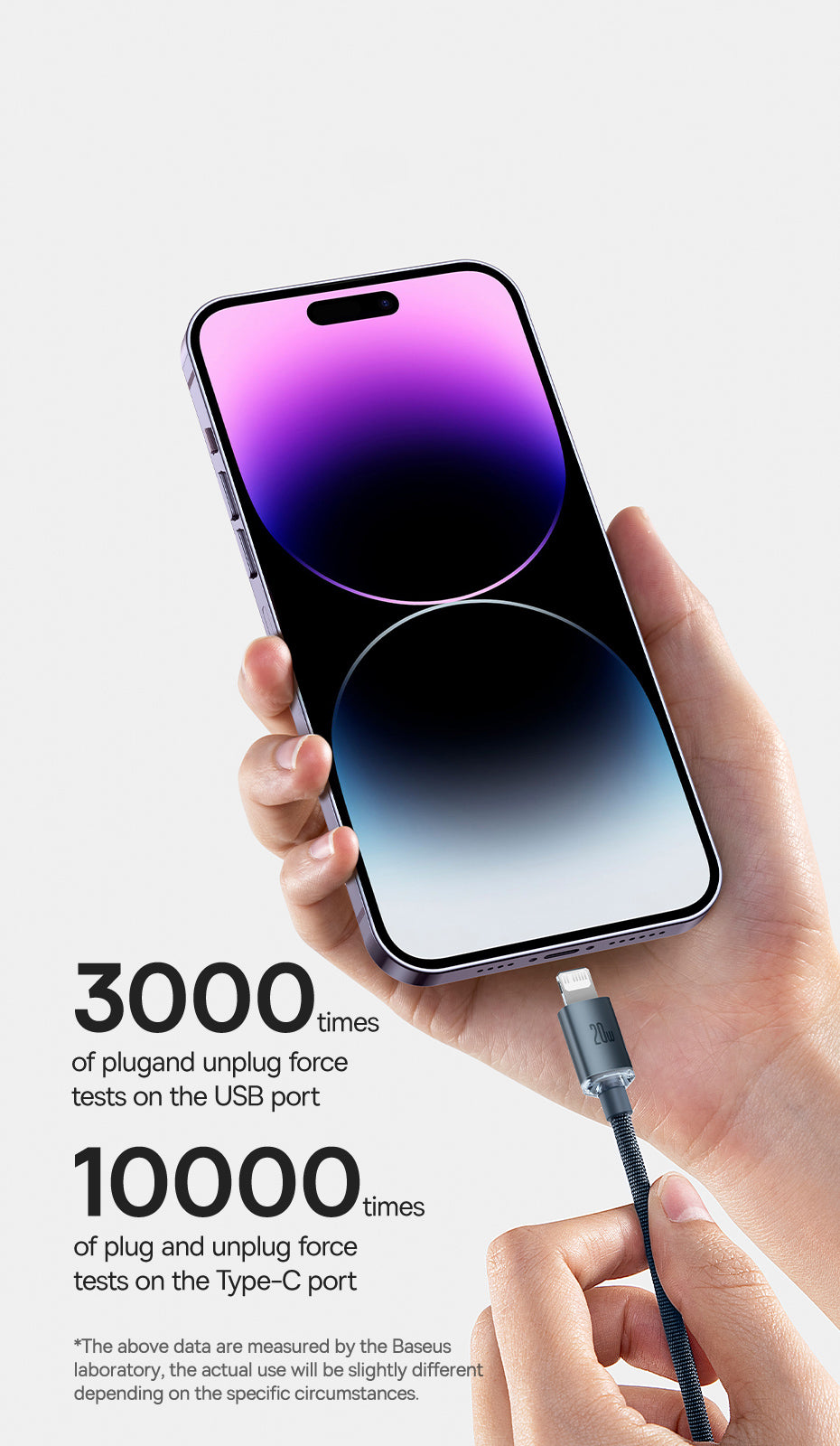 Baseus USB Typ C PD 20W Ladekabel für Apple Geräte