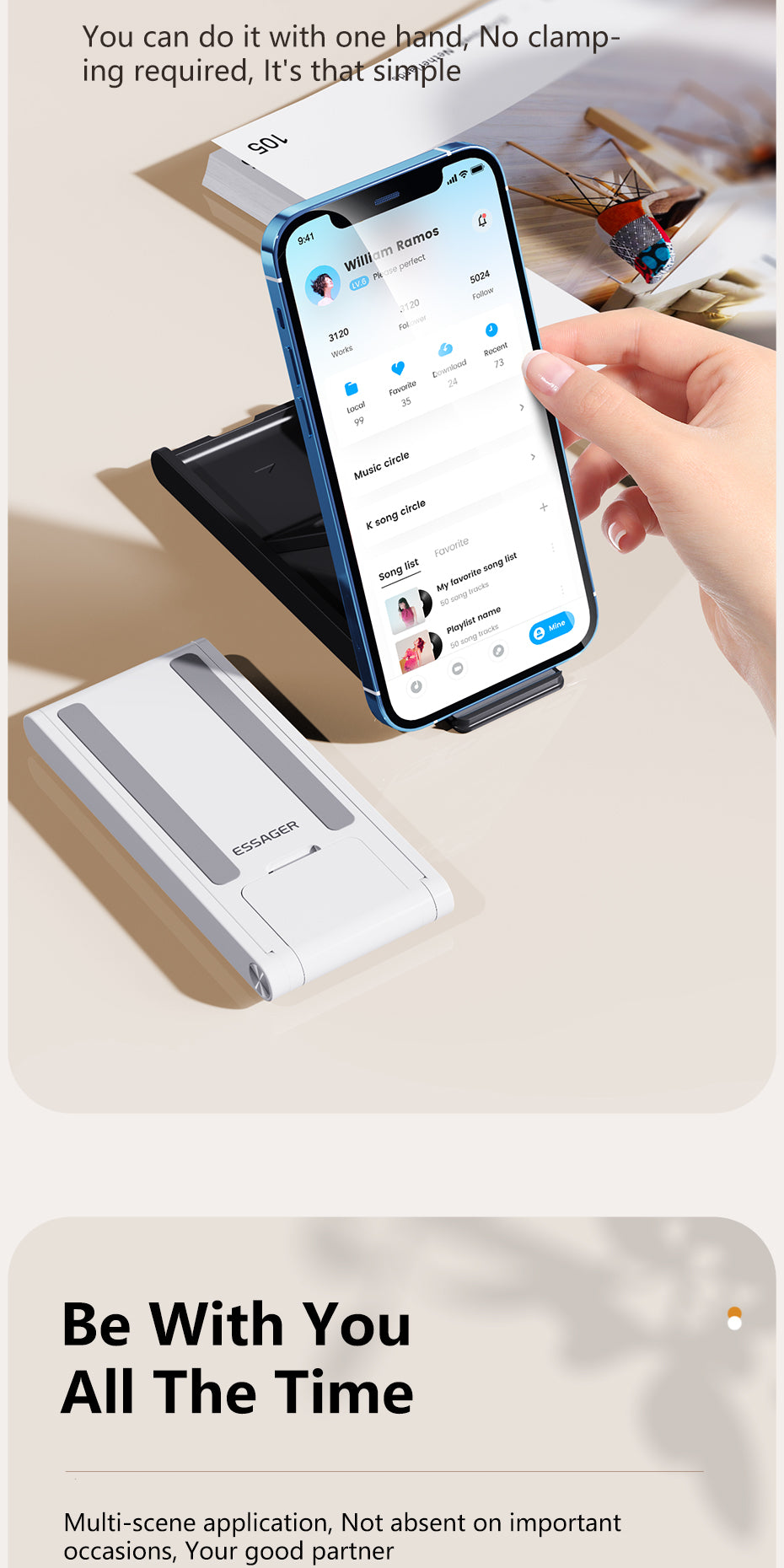 Essager Faltbarer Handy & Tablet Ständer