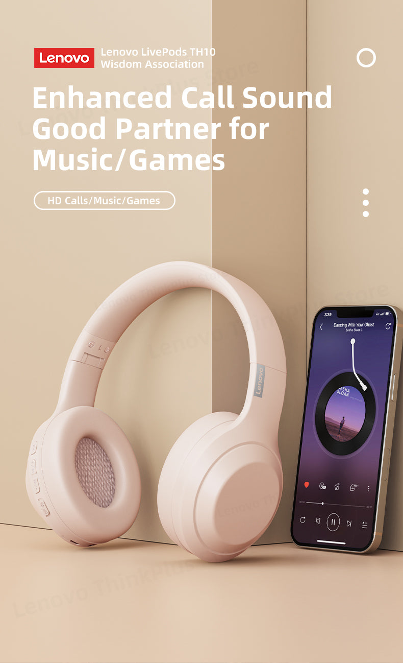 Lenovo Original TH10 Plus Stereo Bluetooth 5.0 Musik-Headset mit Mikrofon