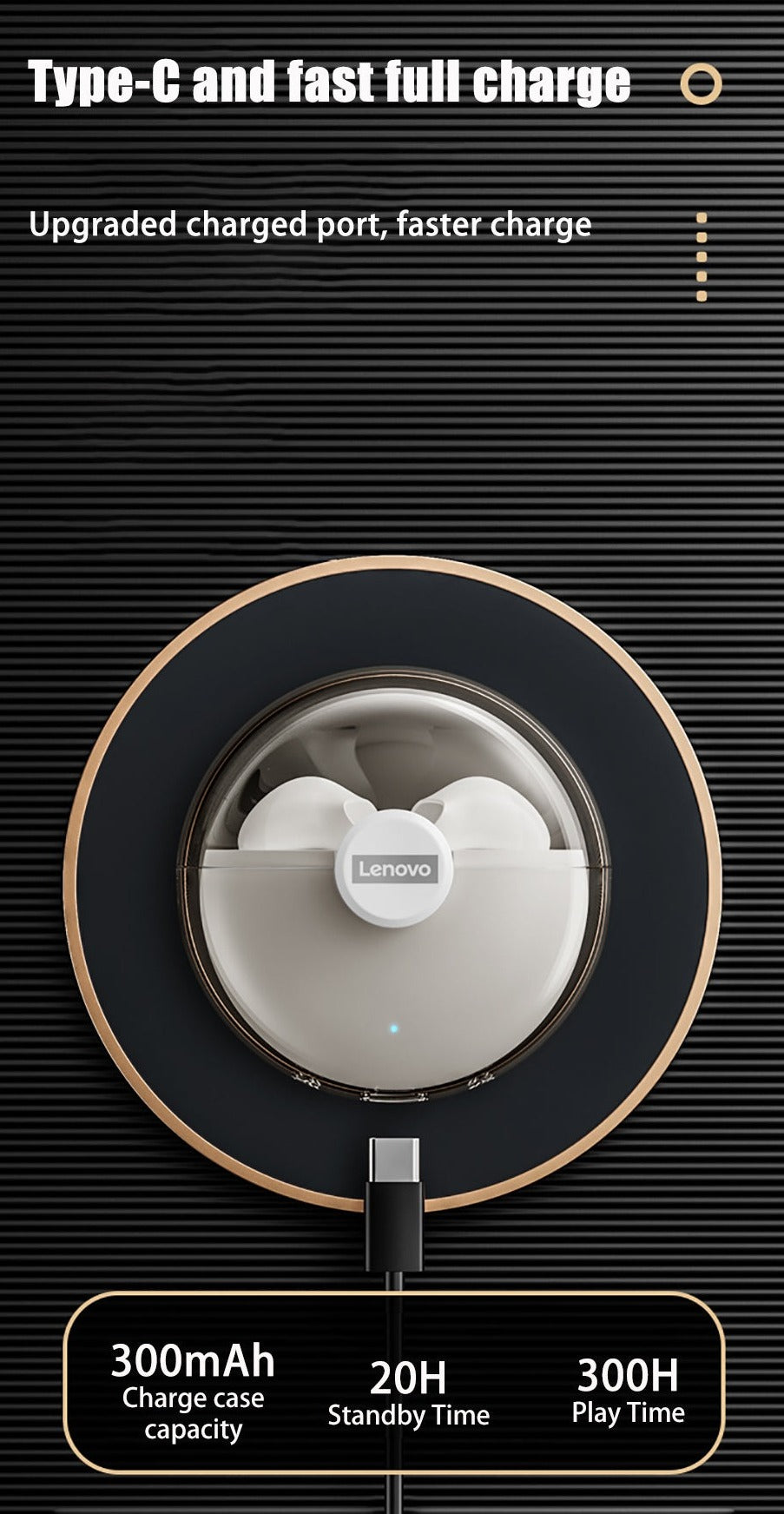 Lenovo LP80 Bluetooth 5.0 drahtlose Kopfhörer