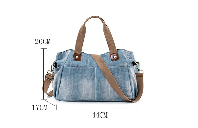Annmouler Damen Jeans Schultertasche