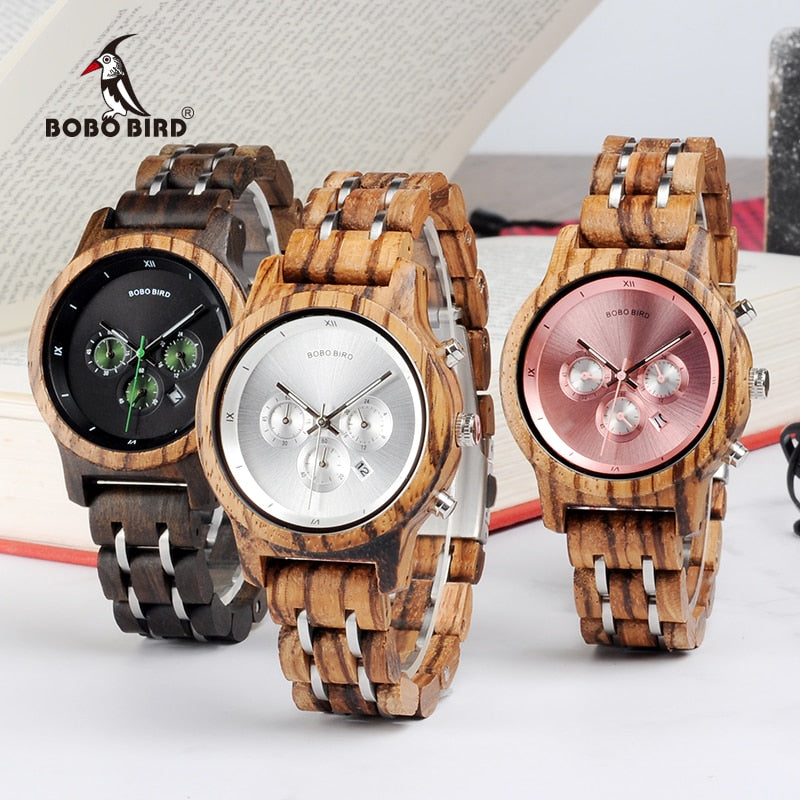 BOBO BIRD Holzchronograph Unisex 3ATM