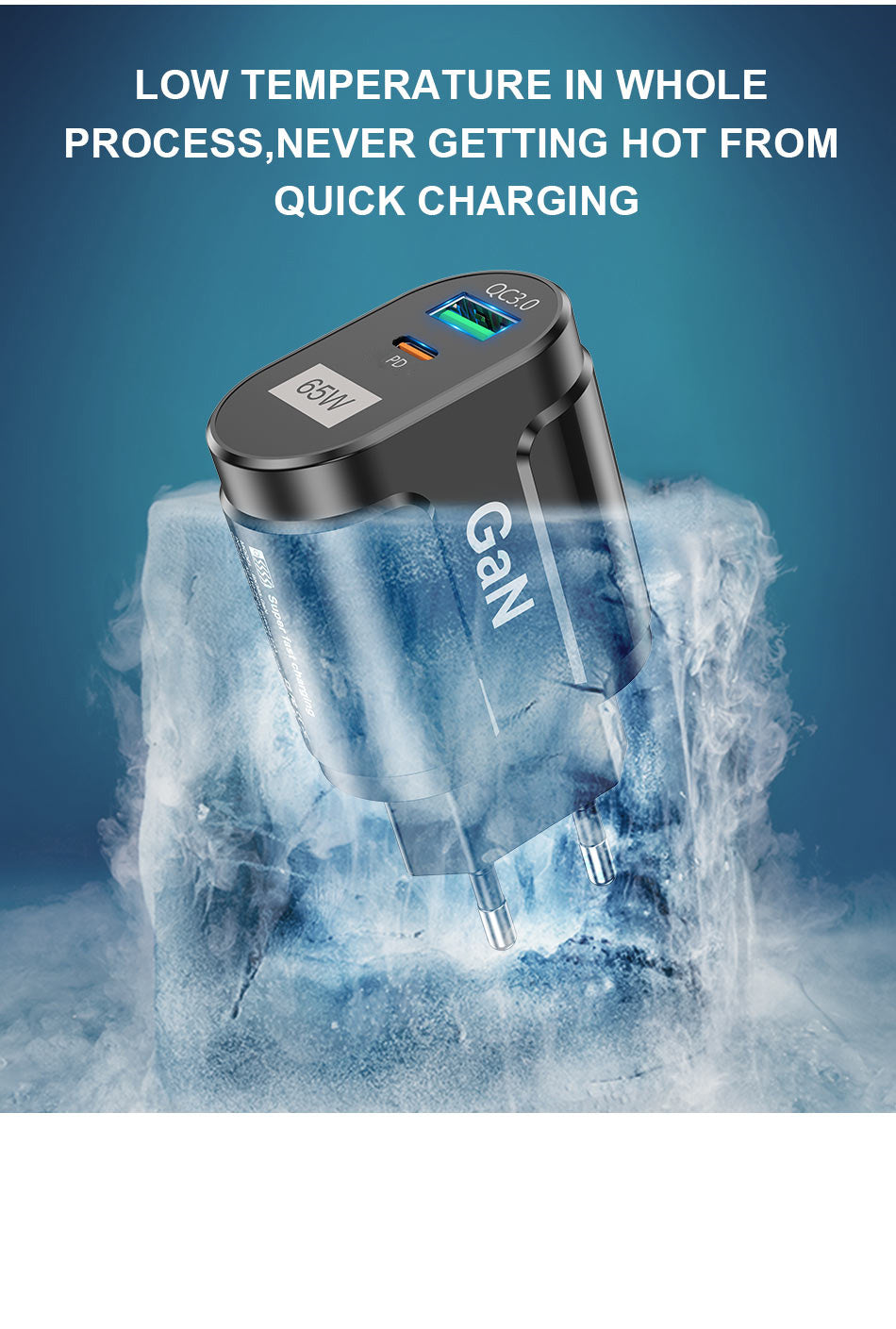 Universal USB Ladegerät USLION 65W GaN