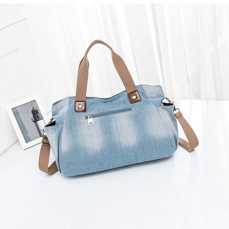Annmouler Damen Jeans Schultertasche