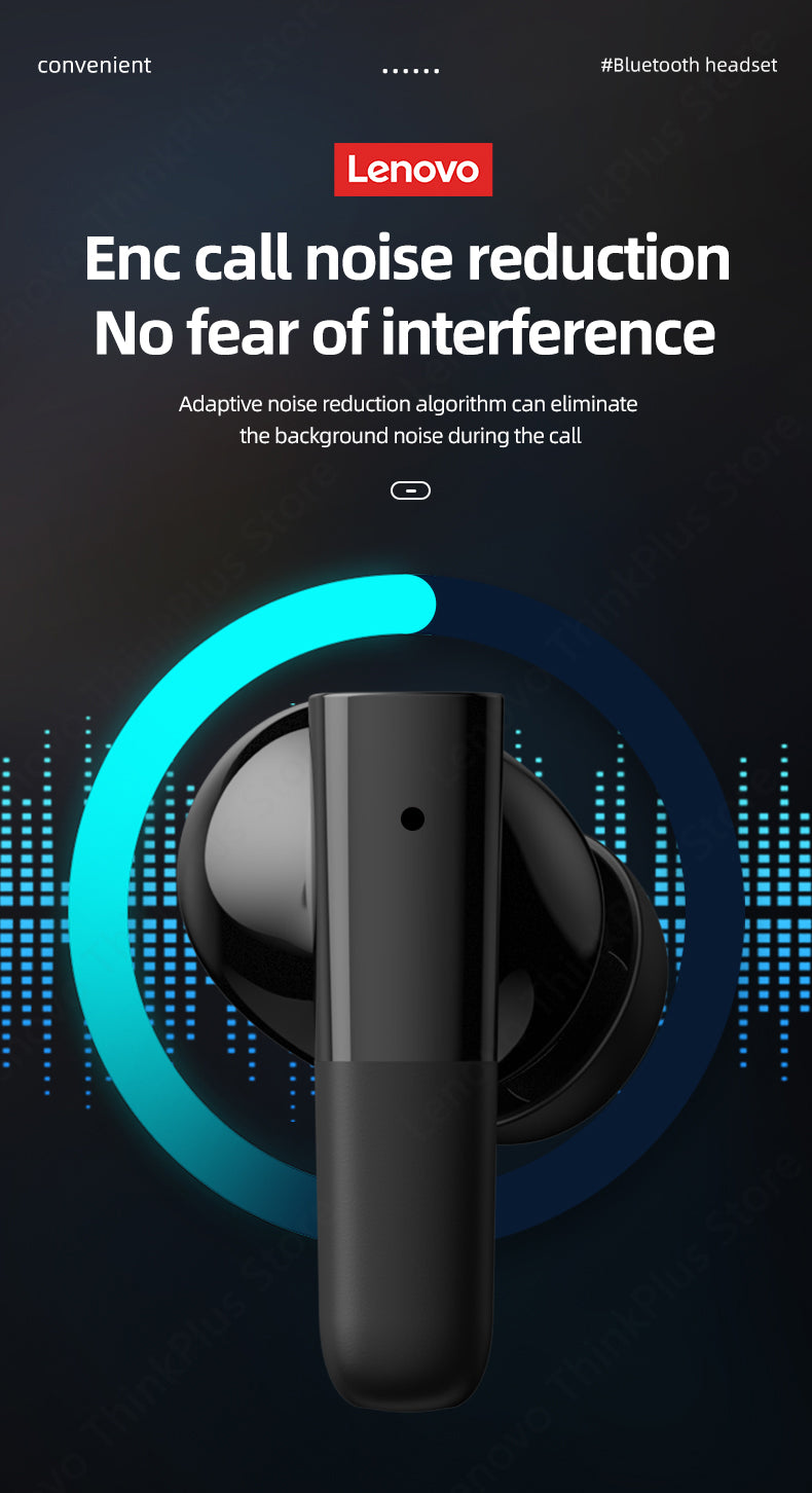 Lenovo LP3 kabellose Kopfhörer TWS Bluetooth 5.2 Sportkopfhörer HD-Anruf mit Mikrofon-Headset Stereo-HIFI