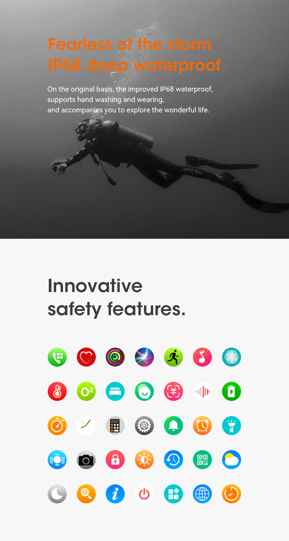 HANTOPER Ultra Max Herren Sport Smartwatch IWO Serie 8 2.2 Zoll Touchscreen IP68 Wasserdicht GPS Route Track