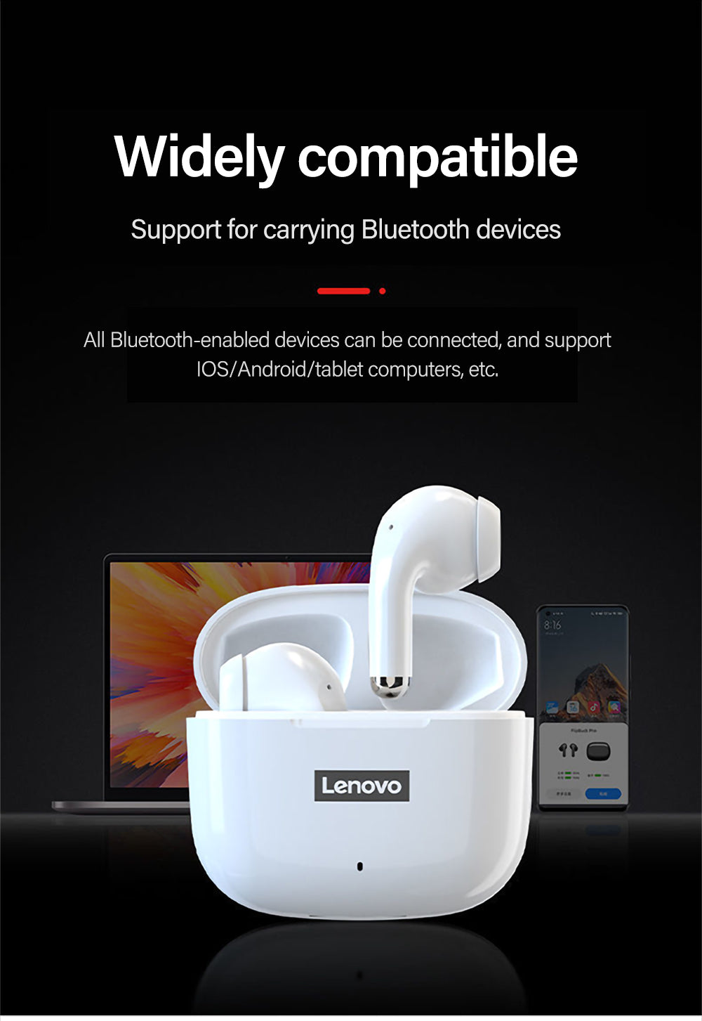 Lenovo LP40 Pro Drahtlose Kopfhörer Bluetooth 5.1