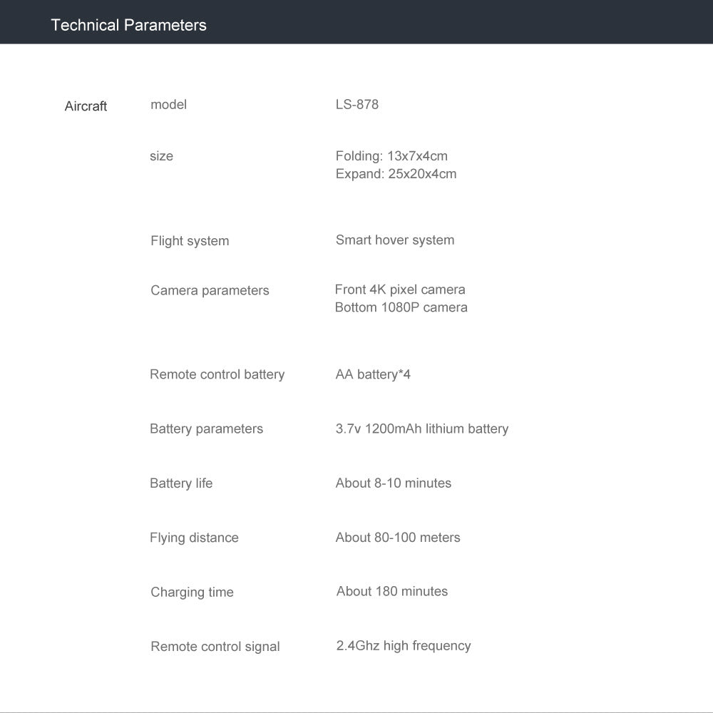 Faltbare RC-Drohne mit 4K HD Kamera für Anfänger