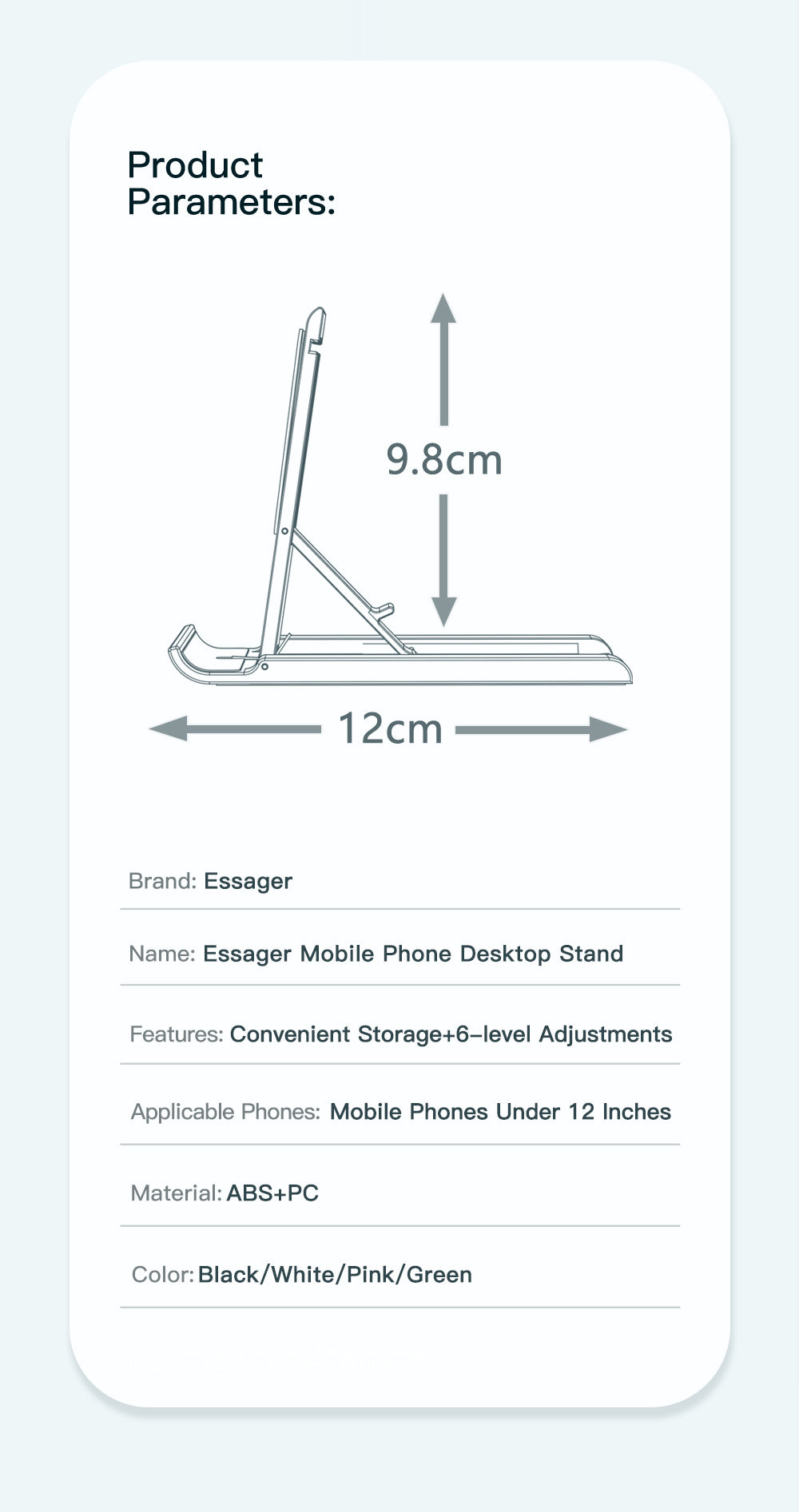 Essager Faltbarer Handy & Tablet Ständer