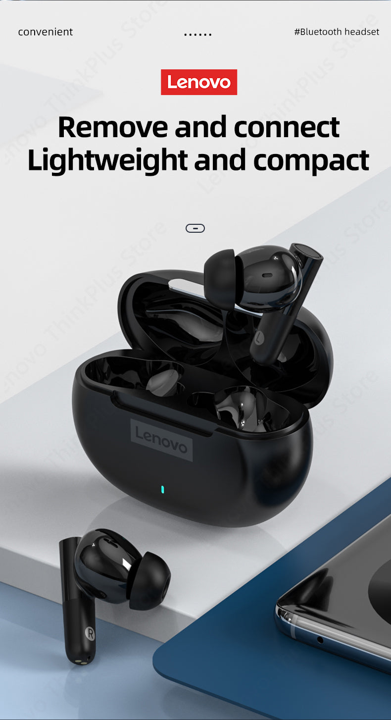 Lenovo LP3 kabellose Kopfhörer TWS Bluetooth 5.2 Sportkopfhörer HD-Anruf mit Mikrofon-Headset Stereo-HIFI